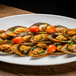 Mussels Marinara or Scampi (12)